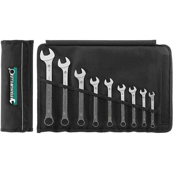 Stahlwille Tools Set: Combination Wrench OPEN-BOX No.13/9 9-pcs. 96400801 - main